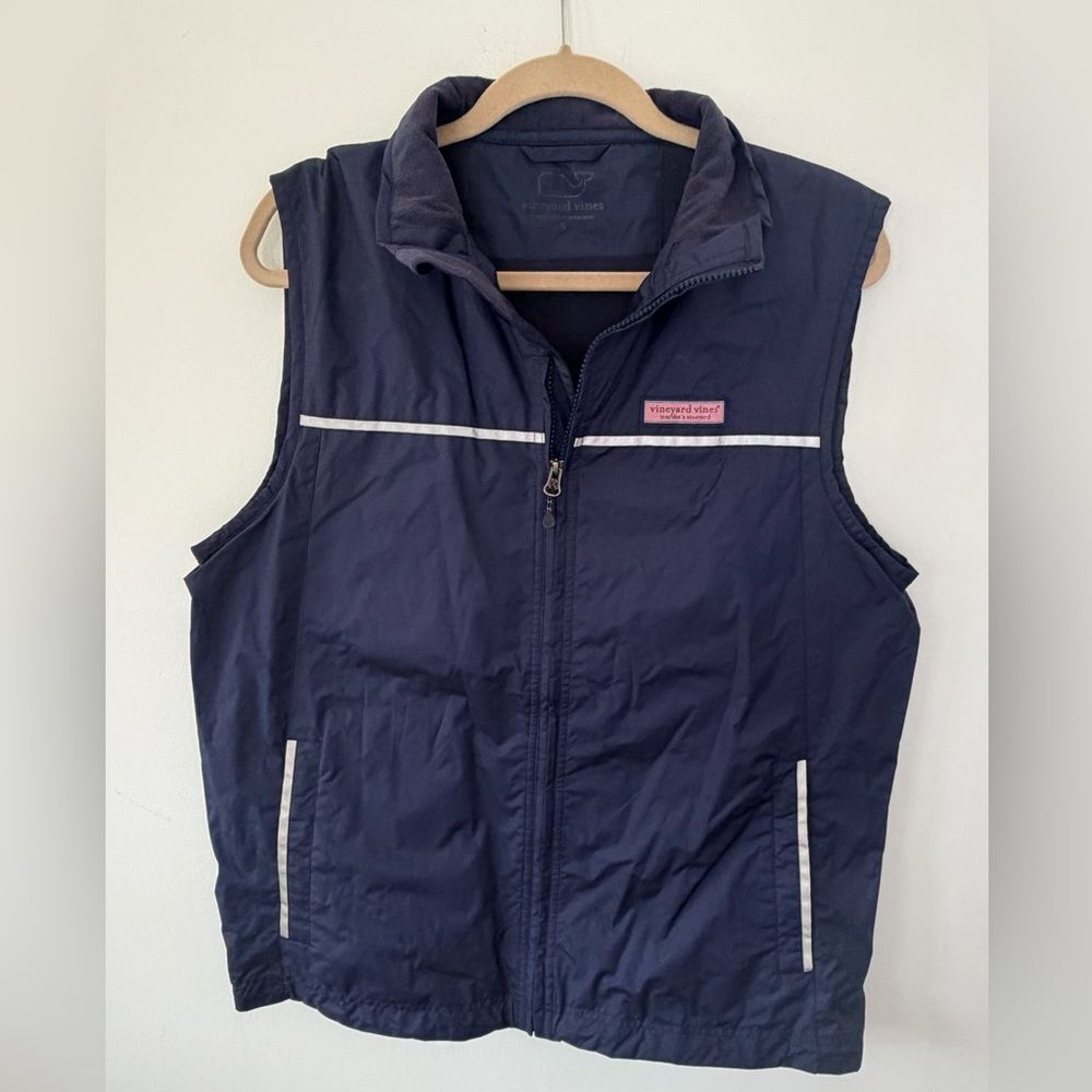 Vineyard Vines Navy Jacket with Tan Trim